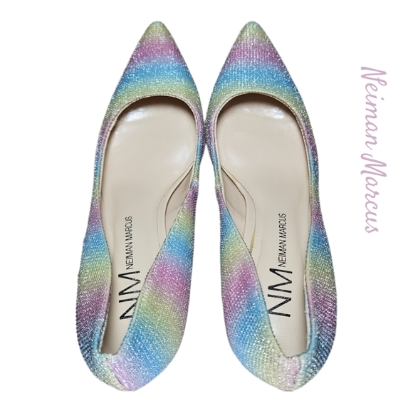 Neiman Marcus Multi-Color Rainbow Heels - Picture 6 of 9